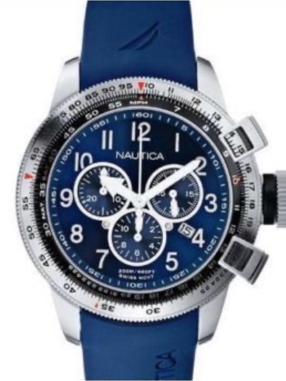 Preowned Nautica Blue Chronograph Watch